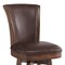 Armen Living Raleigh 26" Counter Height Swivel Wood Barstool in Chestnut Finish and Kahlua Faux Leather LCRABASIKACH26 - alternate 2
